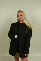 Groene getailleerde blazer