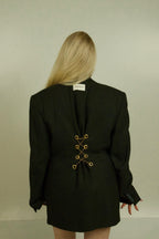 Groene getailleerde blazer
