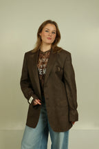 Bruine getailleerde blazer