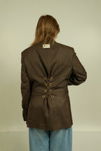 Bruine getailleerde blazer
